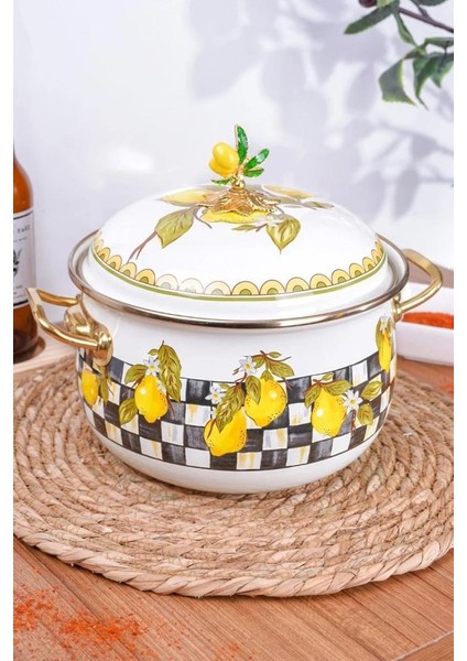Lemon Emaye Tencere 22CM