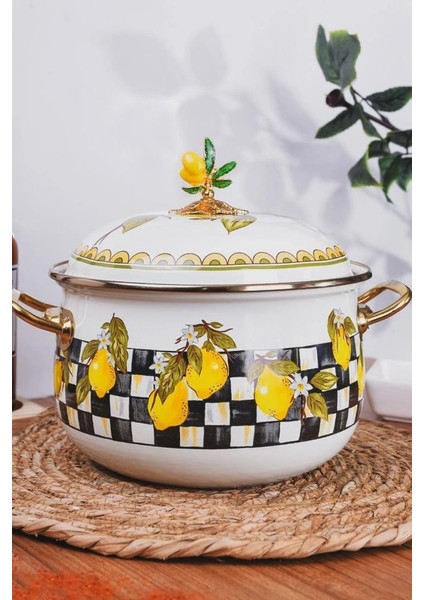 Lemon Emaye Tencere 22CM