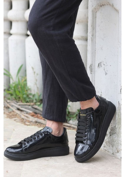 Valendo Siyah Rugan Garantili Erkek Günlük Casual Bağcıklı Tabanlı Sneaker Spor Ayakkabı VALENDO-5141 fiyatları