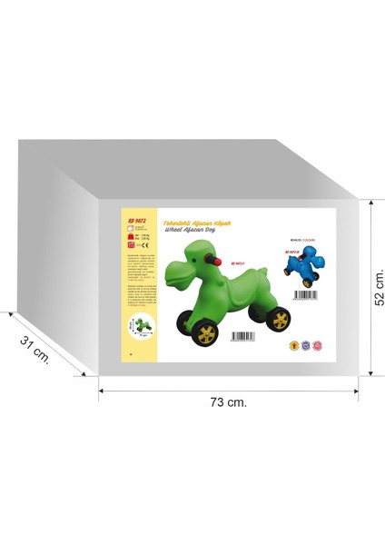 Tekerlekli Afacan Köpek Oyuncağı | 2-5 Yaş | Binilebilir Dayanıklı Sürme Oyuncağı fiyatları