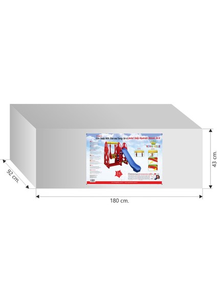 Kaydırak Salıncak Set - Çocuk Oyun Parkı - Çocuk Salıncak - Çocuk Kaydırak - Anaokulu - Kreş - Kırmızı Model modelleri