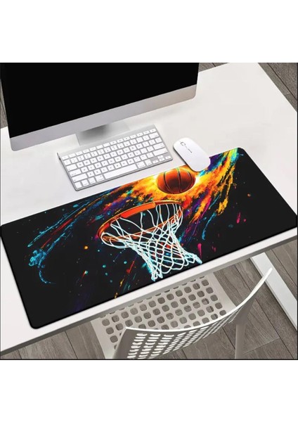 70X30 cm Basketbol Potası Temalı Kaydırmaz Taban Speed Yüzey Oyuncu Mouse Pad Gaming fiyatları