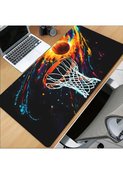 70X30 cm Basketbol Potası Temalı Kaydırmaz Taban Speed Yüzey Oyuncu Mouse Pad Gaming modelleri