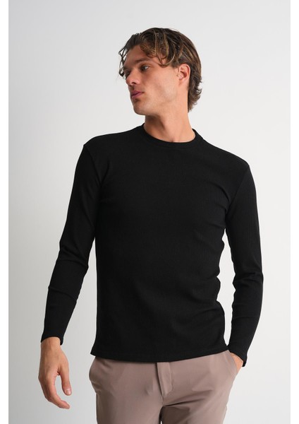 Alexandergardı Bisiklet Yaka Dar Kesim Uzun Kollu Erkek T-Shirt modelleri