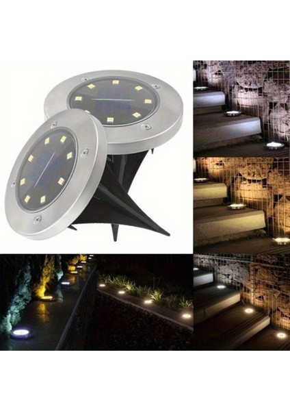 4'lü Solar Panelli Kazıklı Bahçe Aydınlatması fırsatları