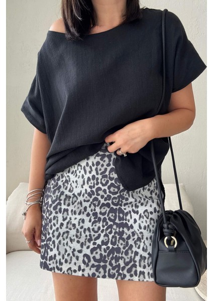 Leopar Desenli Çan Etek modelleri
