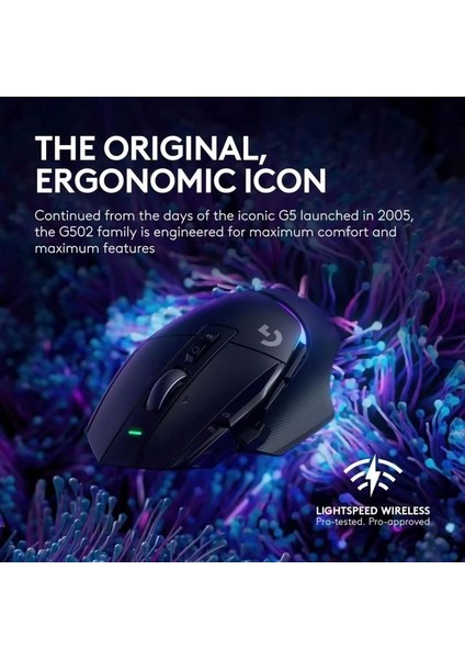 Logitech G502 x Plus Kablosuz Rgb Oyun Mouse Siyah Wireless Rgb