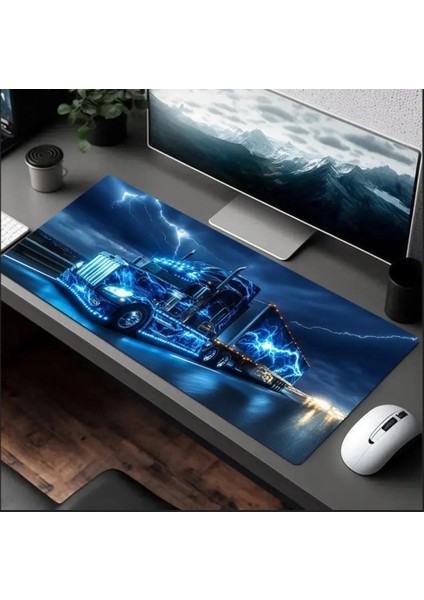 70X30 cm Neon Tır Temalı Kaydırmaz Taban Speed Yüzey Oyuncu Mouse Pad Gaming fiyatları