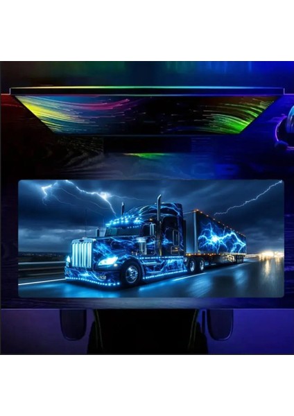 70X30 cm Neon Tır Temalı Kaydırmaz Taban Speed Yüzey Oyuncu Mouse Pad Gaming modelleri