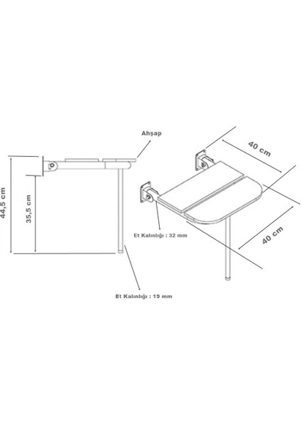 Tema Paslanmaz Engelli Banyo Duş Oturağı Katlanır Ahşap Oturaklı fiyatları