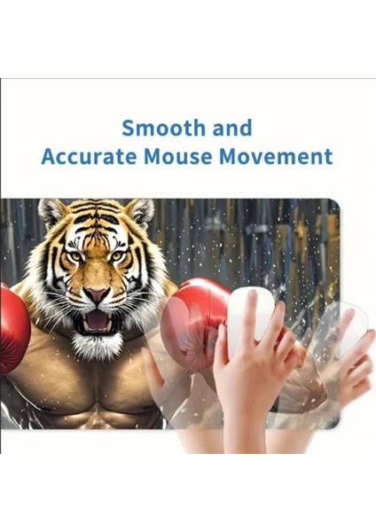 70X30 cm Boksör Kaplan Temalı Kaydırmaz Taban Speed Yüzey Oyuncu Mouse Pad Gaming