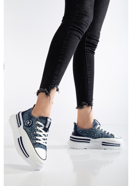 Suins Berly Model Kadın Taş Detaylı Kot Spor Ayakkabı Sneaker fiyatları