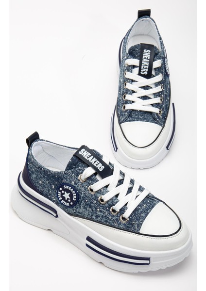 Suins Berly Model Kadın Taş Detaylı Kot Spor Ayakkabı Sneaker modelleri