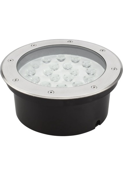 Sıva Altı LED Armatür Dekoratif Işık Show Gösteri Yol Aydınlatma Açık Alan Enerji Tasarruflu Yuvarlak Zemin Doğal Beyaz 4000K A-1404 18W 220V