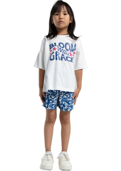 Rolypoly Kız Çocuk Beyaz Pijama Takım 3621-G