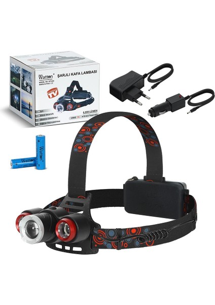 6000 Lümen Şarjlı Kafa Lambası WT-632 Pop