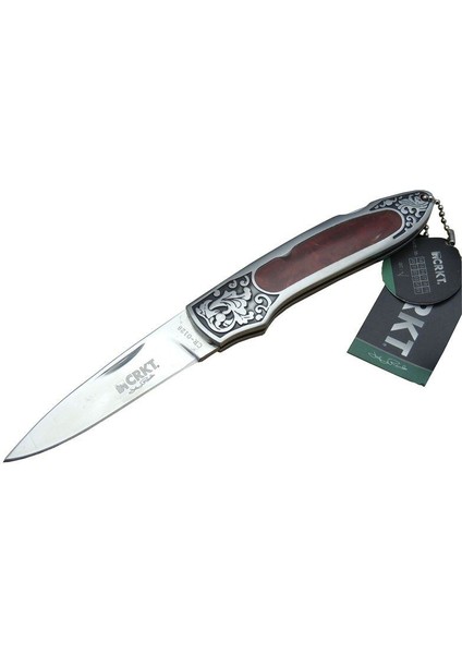 Crkt Cr 0128 Rd Kamp Çakı 18 cm - Metal Desenli Sap, Kılıflı, Kutulu Pop