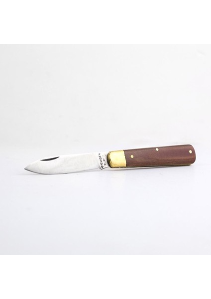 Cemil Erişen Bursa Çakı No:1 - 15,5 cm , Ahşap Sap, Perçinli, Tek Sarı Pop