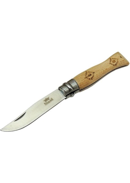 Sterling T0221 Bahçe Çakı 16 cm - Ahşap Sap, Bilezikli, Kılıflı Pop