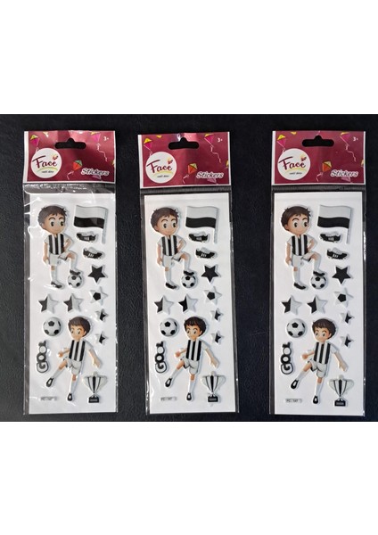Siyah-Beyaz 3 Lü Stickers