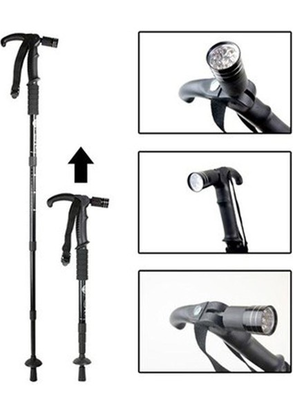 Boya Göre Ayarlı Işıklı Yürüyüş Bastonu WT-002 Pop