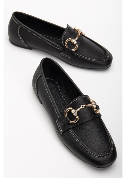 Suins Rody Hakiki Deri Taş Detaylı Kadın Babet Ayakkabı modelleri