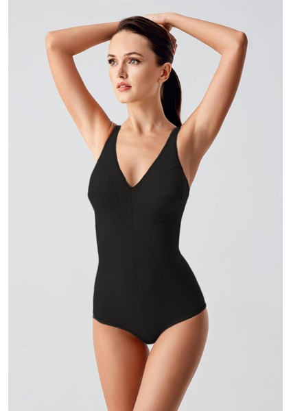 Kadın Korse Body Tüm Vücut Şekillendirici Toparlayıcı Askılı Siyah 369605 fiyatları
