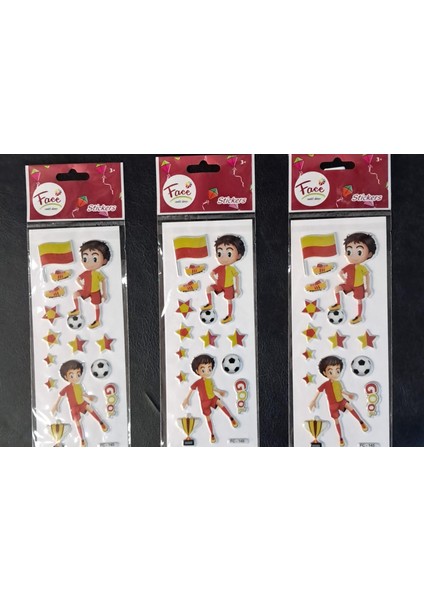 Sarı-Kırmızı 3 Lü Stickers