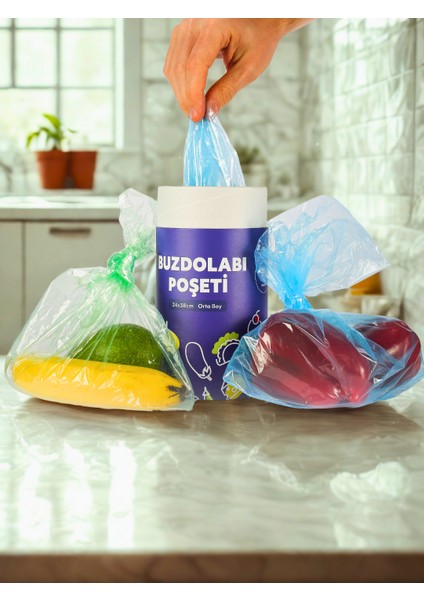 Renkli Premium Buzdolabı Poşeti