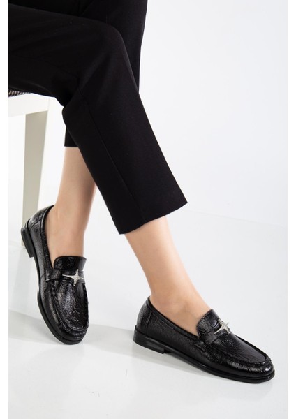 Suins Asral Taş Detaylı Kadın Babet Ayakkabı