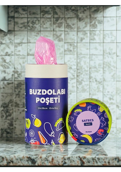 Renkli Premium Buzdolabı Poşeti