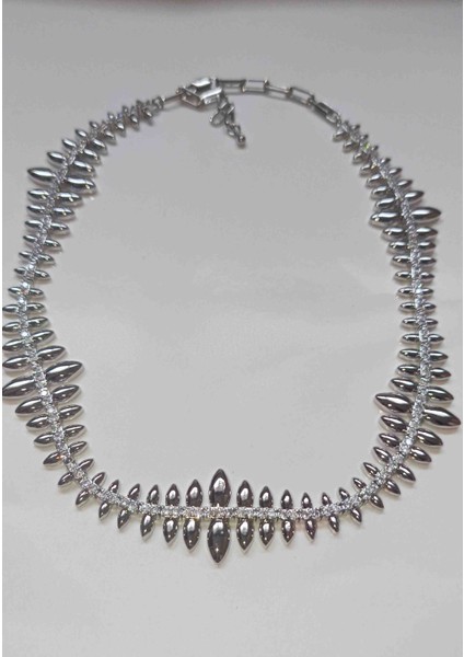 Shesra Gümüş Rodyum Kolye