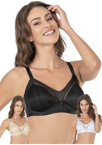 9125 Kadın Sütyen Desteksiz Telsiz Dantelsiz Soft Toparlayıcı B C Cup 3 Adet Beyaz Siyah Bej fiyatları