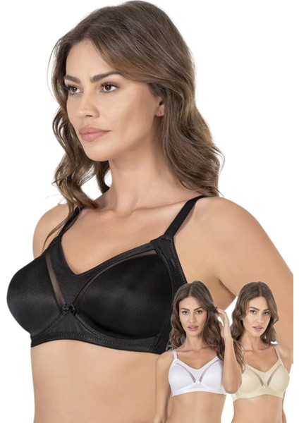 9125 Kadın Sütyen Desteksiz Telsiz Dantelsiz Soft Toparlayıcı B C Cup 3 Adet Beyaz Siyah Bej fırsatları