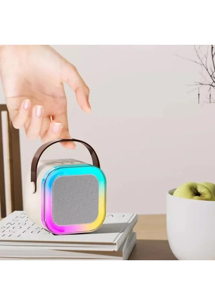 Mini Kablosuz Bluetooth Karaoke Hoparlör Kareoke Makinesi Çocuklar Için Evde Karaoke Seti