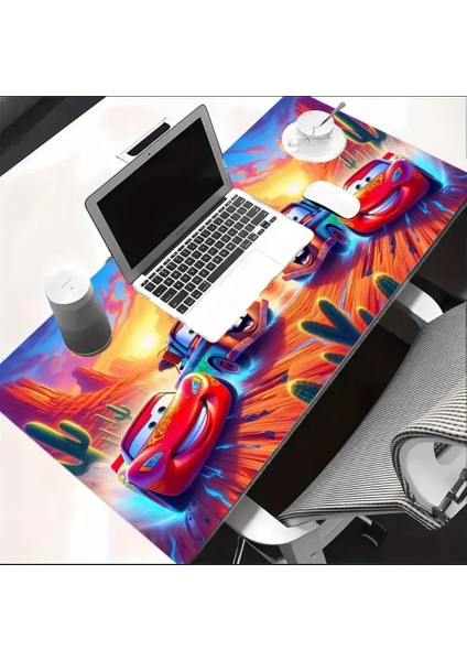 70X30 cm Arabalar Çizgi Film Temalı Kaydırmaz Taban Speed Yüzey Oyuncu Mouse Pad Gaming