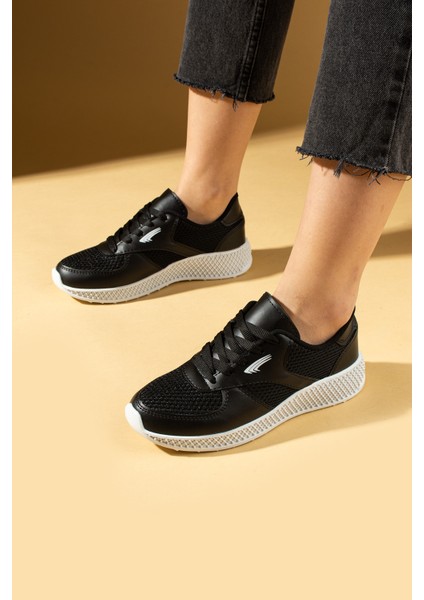 Fileli Rahat Taban Bağcıklı Comfort Kadın Sneaker 001-1313-25