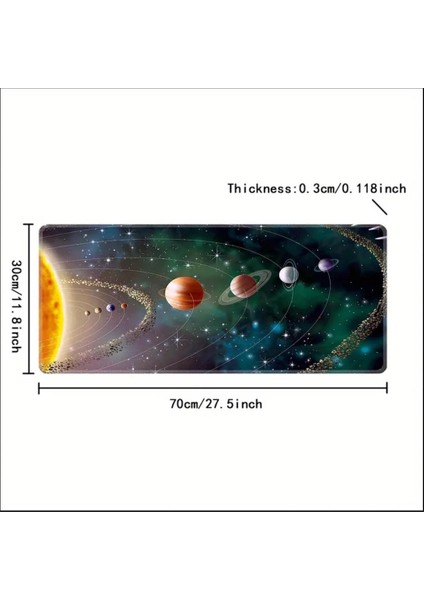 70X30 cm Güneş Sistemi Temalı Kaydırmaz Taban Speed Yüzey Oyuncu Mouse Pad Gaming fırsatları