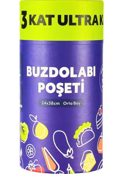 Renkli Premium Buzdolabı Poşeti
