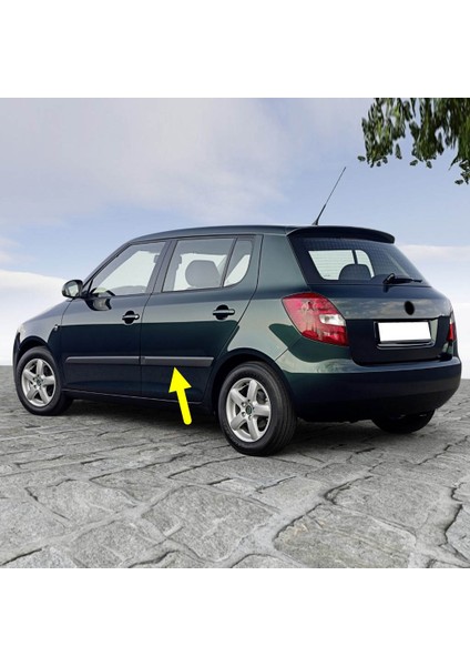Skoda Fabia 2 2007-2010 Sol Arka Kapı Çıtası Düz 5J0853753