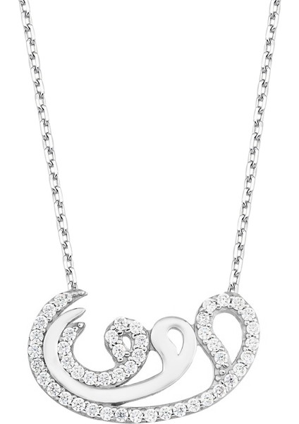 Gümüş Üçlü Vav Kolye