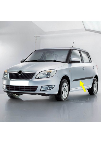Skoda Fabia 2011-2014 Sol Ön Kapı Çıtası Düz 5J6853515