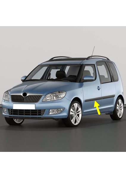 Skoda Roomster 2011-2015 Sol Ön Kapı Çıtası Düz 5J7853515
