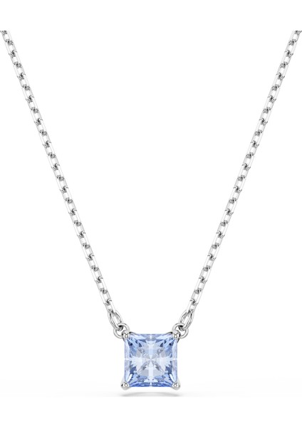 5723568 Swarovski Kolye Matrix Pendant, Square Cut, Blue, Rhodium Plated