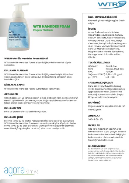 Handdes Foam-Köpük El Yıkama Ürünü 5 L fiyatları