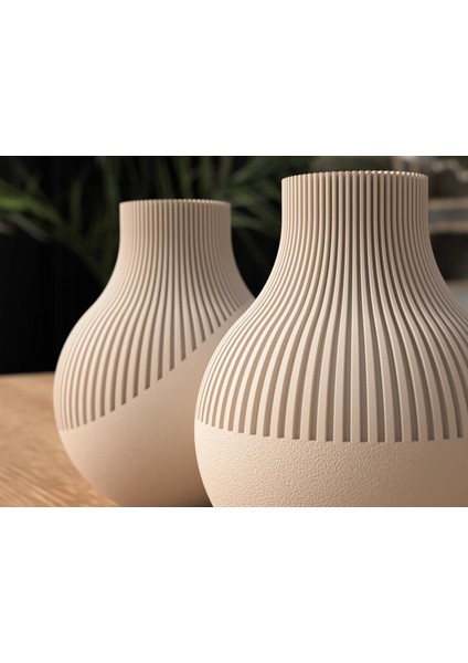 Neki Japandi Modern Vazo 2li Set