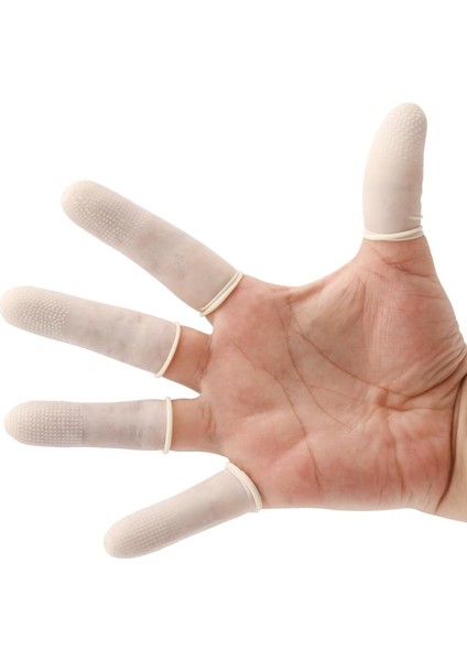 Anti-Statik Lateks Parmak Ucu Eldiven Beyaz 100 Adet