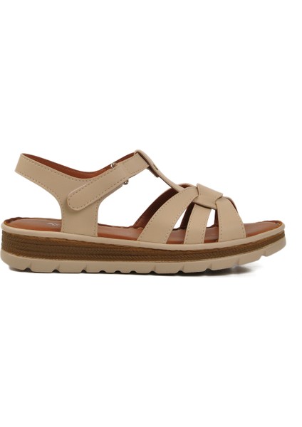 Bej Cırtlı Kadın Sandalet 492127 Z