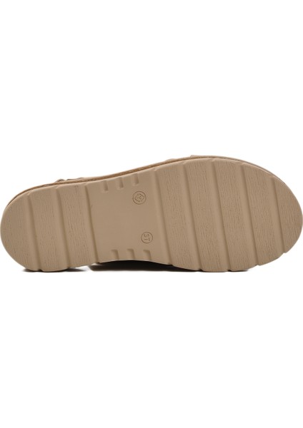 Bej Cırtlı Kadın Sandalet 492129 Z