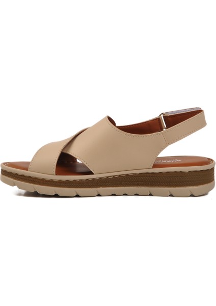 Bej Cırtlı Kadın Sandalet 492129 Z fiyatları